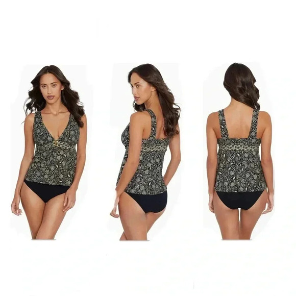 Amoressa Montague Camellia Tankini and Bikini Bottom Size 6 - Picture 1 of 12